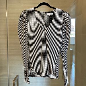 FRAME silk striped blouse
